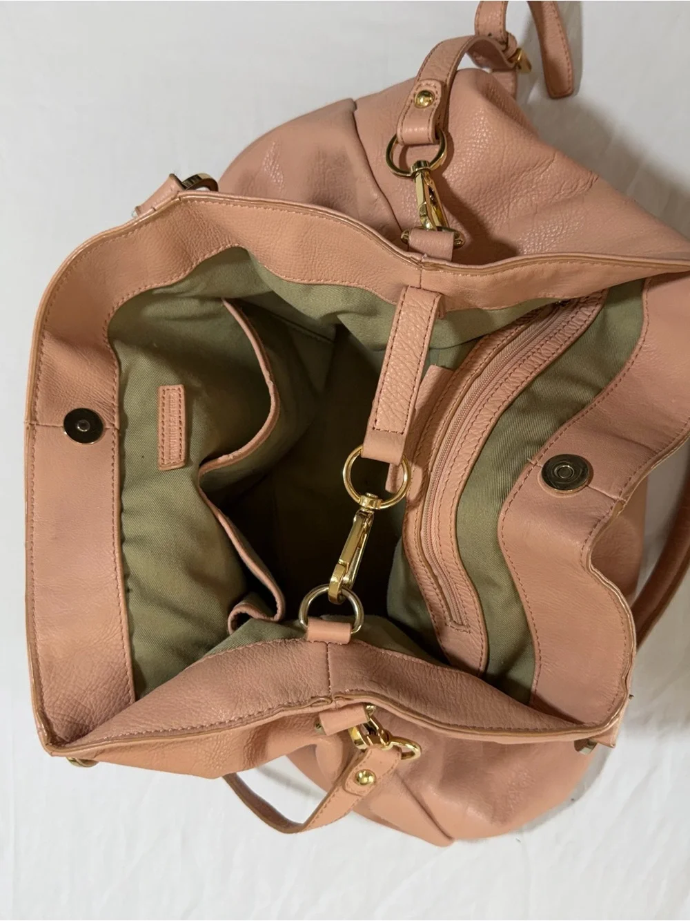 GILI (Got It, Live It) Roma Leather Tote/Shoulder Bag in a soft pink/blush shade